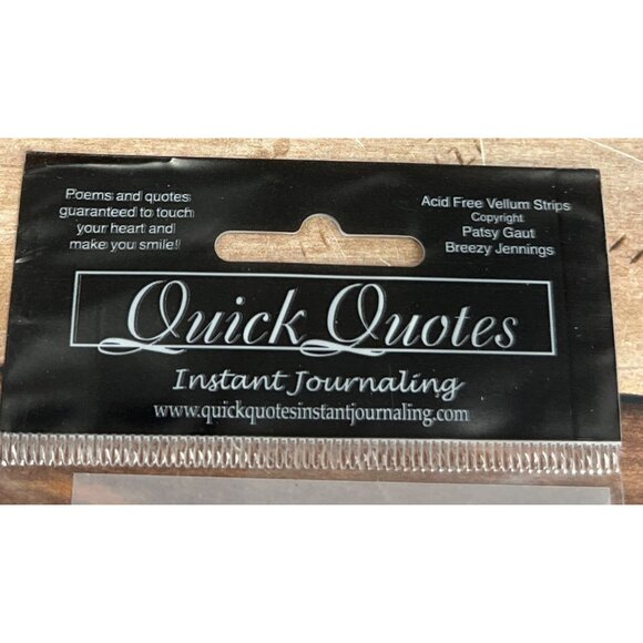QUICK QUOTES FR36 A GOOD FRIEND Scrapbooking INSTANT JOURNALING VELLUM JAIL - Picture 2 of 2